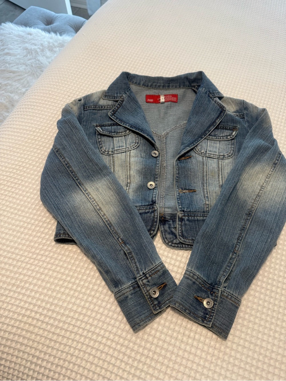 Moda Blue Washed Denim Jean Jacket